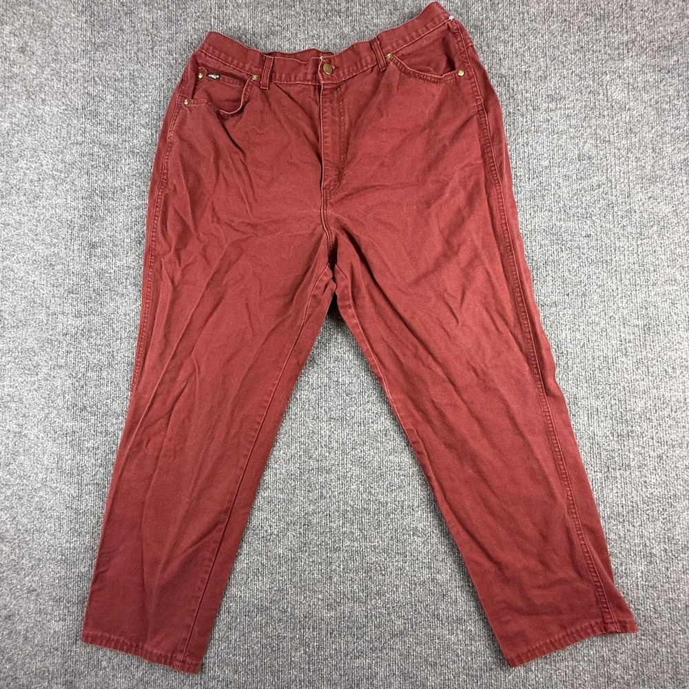 VTG Chic Jeans‎ Womens L Red Medium Wash High Rise Relaxed Tapered Denim Pants